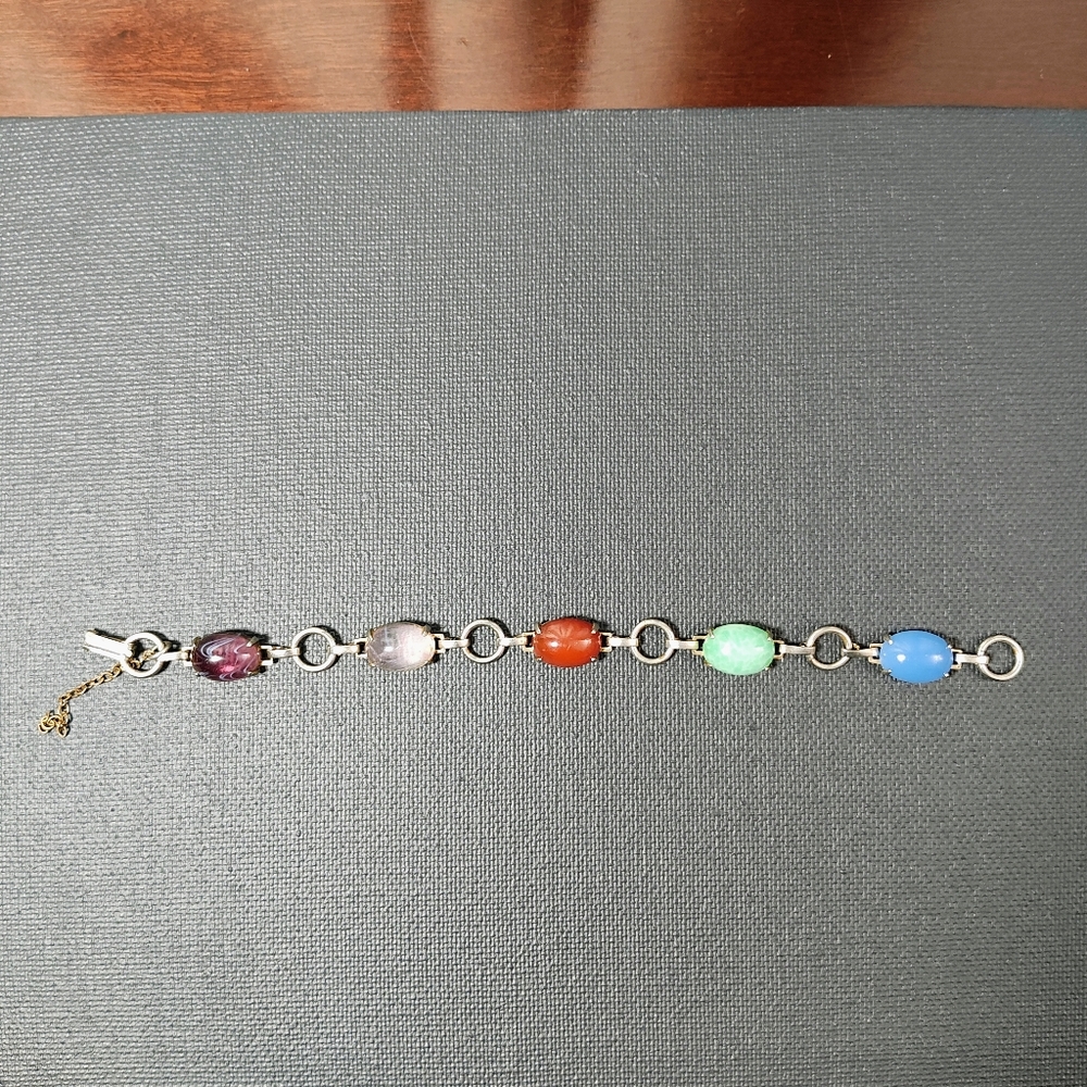 Vintage Multicolor Stone Bracelet - Picture 2 of 8